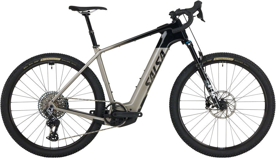 Salsa Tributary C Rival GX AXS Transmission SUS Ebike - 29" Carbon Charcoal/BLK Large
