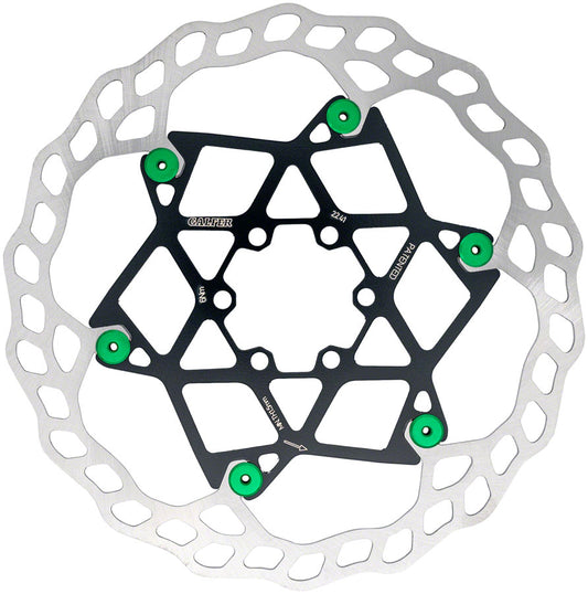 Galfer Floating Wave Disc Brake Rotor - 180mm x 2.0mm 6-Bolt Green