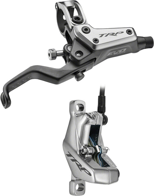 TRP EVO Pro HD-M9040 Disc Brake Lever - Right/Front Rear 1900mm Hose Post Mount 4-Piston Gray
