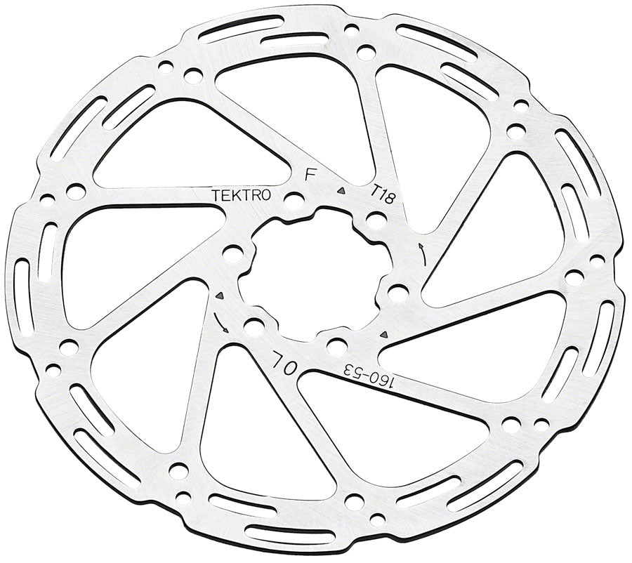 Tektro TR160-53 Disc Rotor - 160mm 6-Bolt 1.8mm Thickness For 4-Piston Calipers