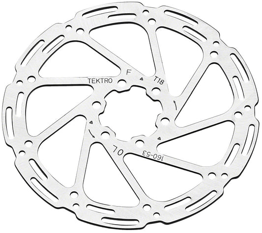 Tektro TR160-53 Disc Rotor - 160mm 6-Bolt 1.8mm Thickness For 4-Piston Calipers