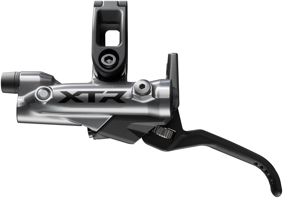 Shimano XTR M9220 Enduro Disc Brake Lever - Left/Front Post Mount 4-Piston Caliper SM-BH90-SBM Hose Finned Metal Pads Gray