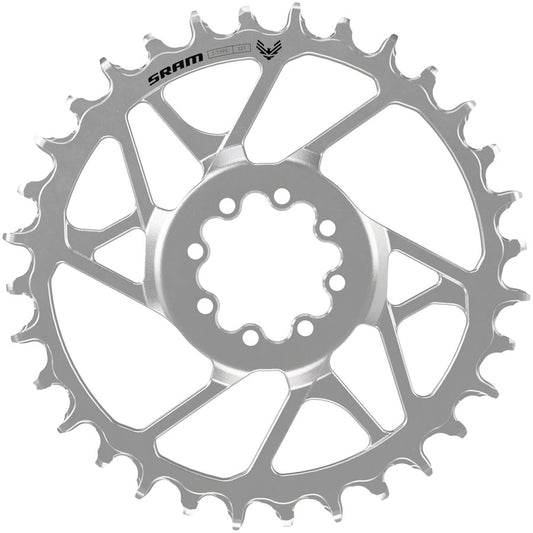 SRAM Eagle 90 T-Type Direct Mount Chainring - 32t 12-Speed 8-Bolt Direct Mount 3mm Offset Steel Silver