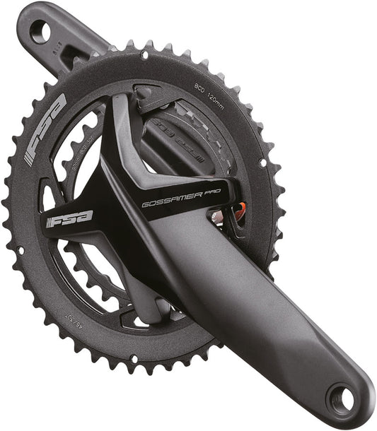 FSA Gossamer Pro Crankset 2x 46/30T Chainrings 175mm Arm Length 120/90BCD 386EVO Spindle – BLK