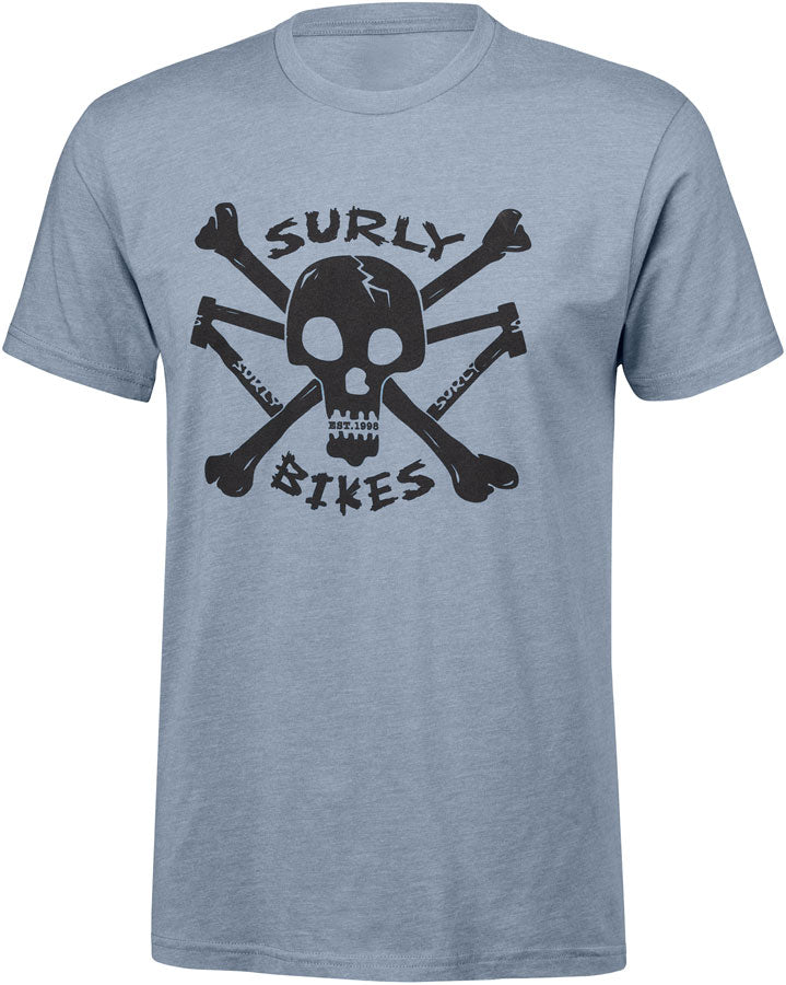 Surly Skullet Short Sleeve T-Shirt - Unisex Slate Blue X-Large