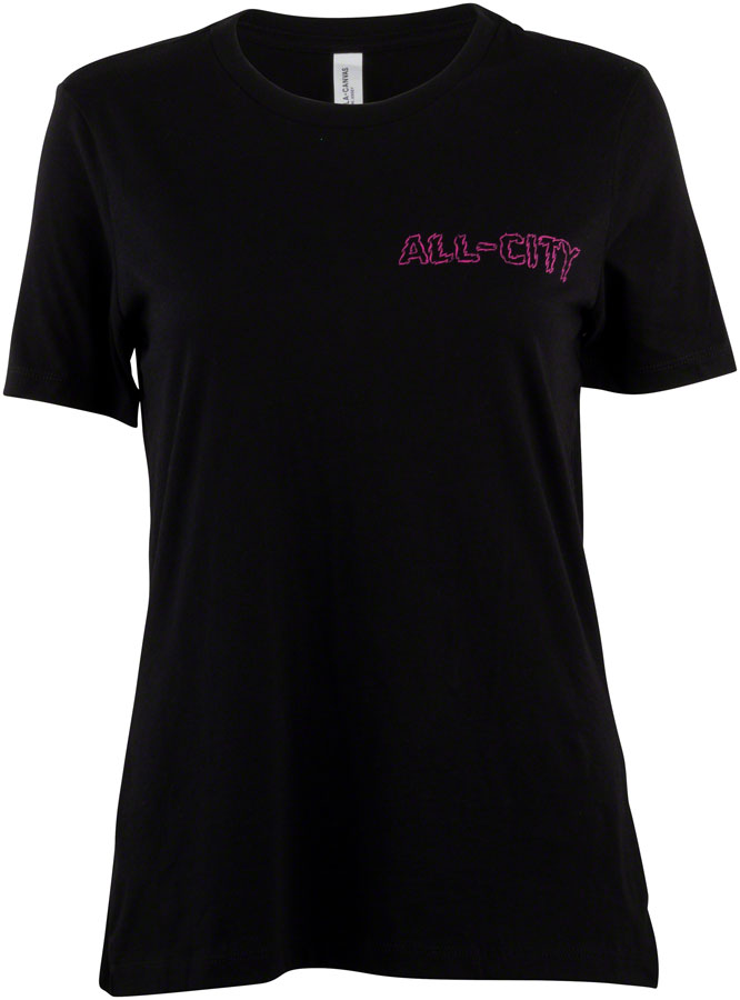All-City Night Claw Women's T-Shirt - Black Blue/ Green Magenta Small