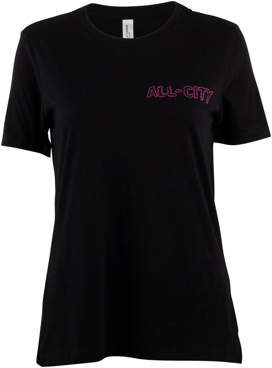 All-City Night Claw Women's T-Shirt - Black Blue/ Green Magenta Large