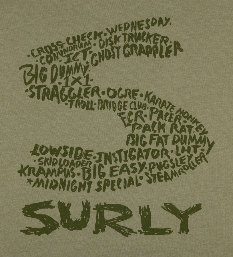 Surly Steel Consortium Men's T-Shirt - Light Olive Small