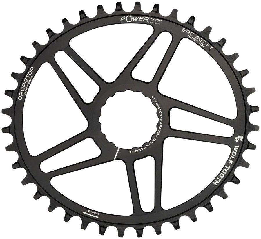 Wolf Tooth Elliptical Direct Mount Chainring - 42t RaceFace/EastonCINCH Direct Mount 3mm Offset Drop-Stop B Flattop Compatible BLK