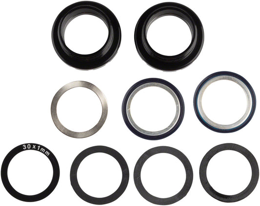 Enduro Italian Bottom Bracket - Italian Threaded For 30mm Spindles Angular Contact Bearings BLK