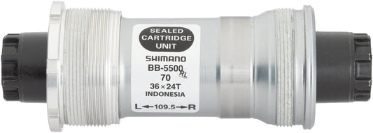 Shimano 105 BB-5500 Bottom Bracket - Italian 70 x 109.5mm Octalink V1 Spindle Interface