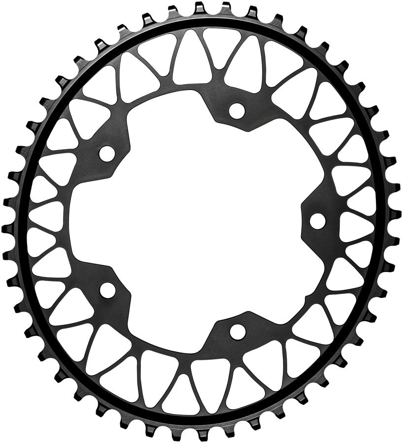 absoluteBLACK 5x110BCD Gravel 1X Oval Chainring 48T - Black