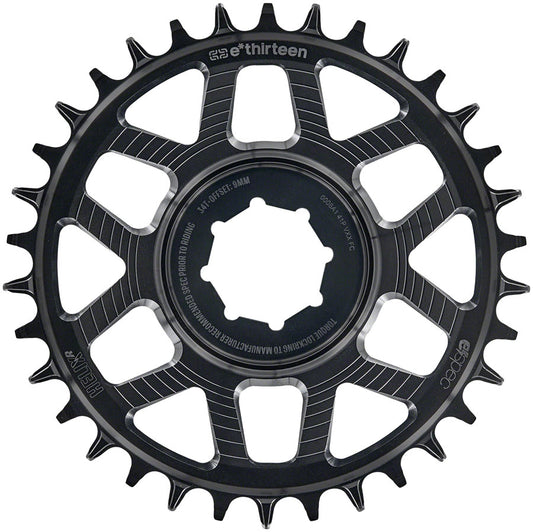 e*thirteen Helix Race e*spec Chainring - Turbo Levo 2.1/2.2 9mm offset 34T 11/12 Speed BLK