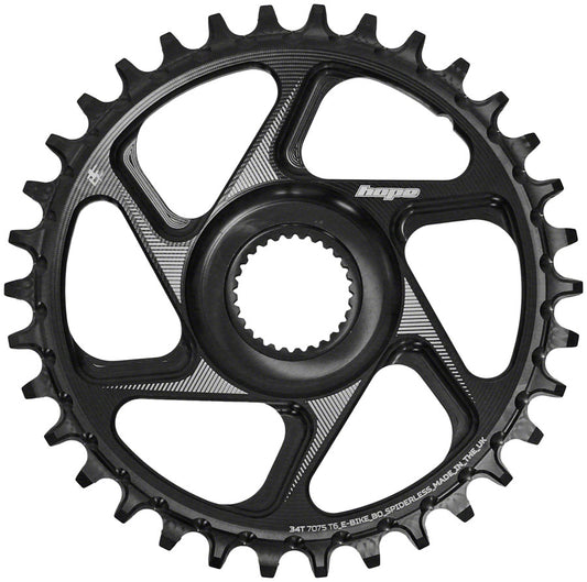 Hope Spiderless Chainring - 34T R22 Ebike Bosch Black
