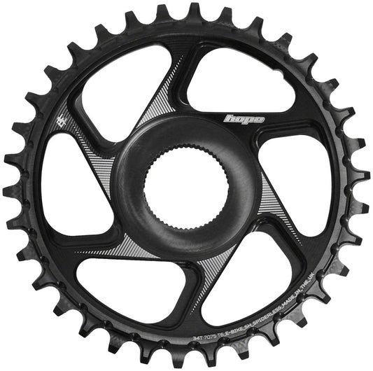 Hope Spiderless Chainring - 34T R22 Ebike Shimano Black