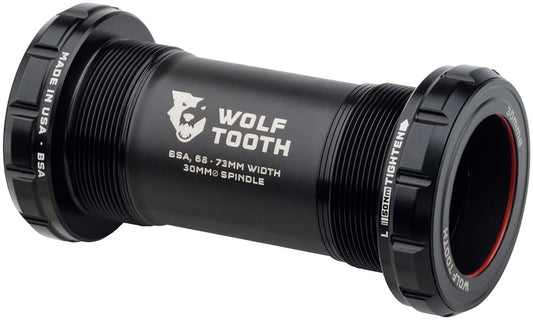Wolf Tooth Bottom Bracket - English (BSA) 68/73mm For 30mm Spindle Black