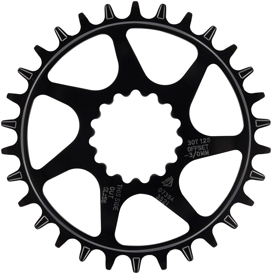 e*thirteen Helix Guidering - 30t 10/11/12-Speed 52/55mm Flip Flop CL 3/5mm Offset e*thirteen DM BLK