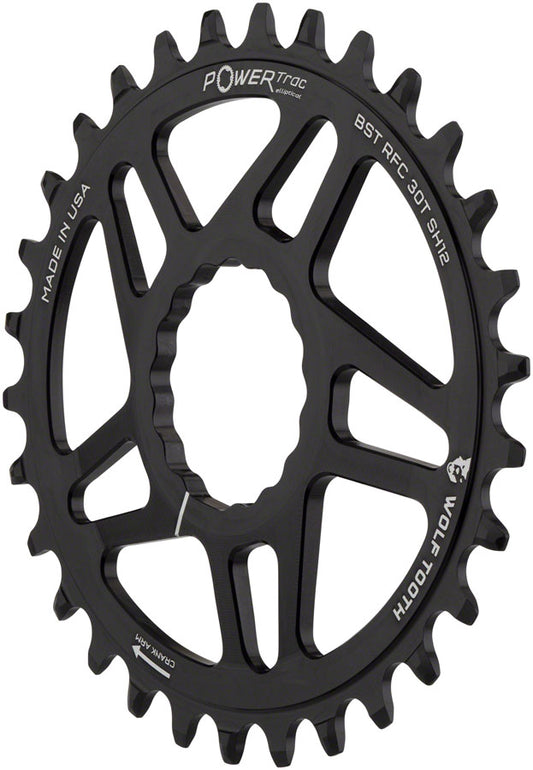 Wolf Tooth Components Elliptical Cinch Boost Chainring (HG+) 30T Black