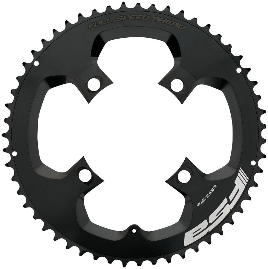 FSA SL-K Super Road Chainring 1x 50T Tooth Count 110BCD Asymmetric Bolt Pattern 4-Bolt Interface – BLK