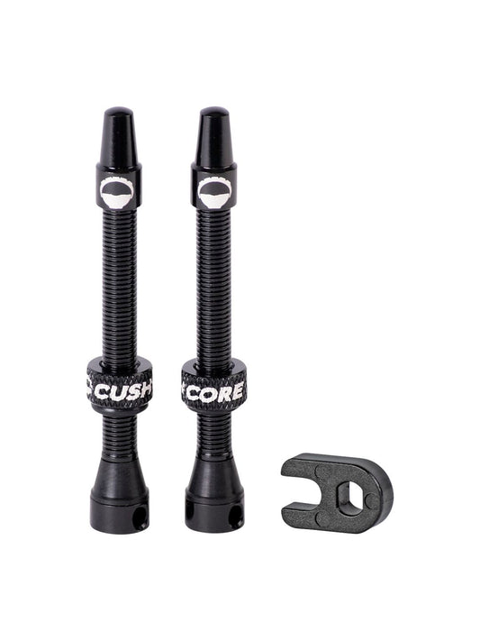 CushCore Tubeless Presta Valve Set - 55mm Black