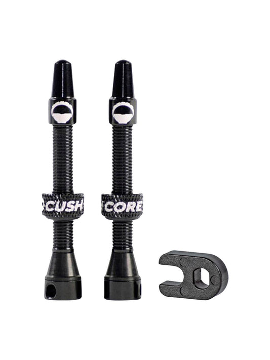 CushCore Tubeless Presta Valve Set - 44mm Black
