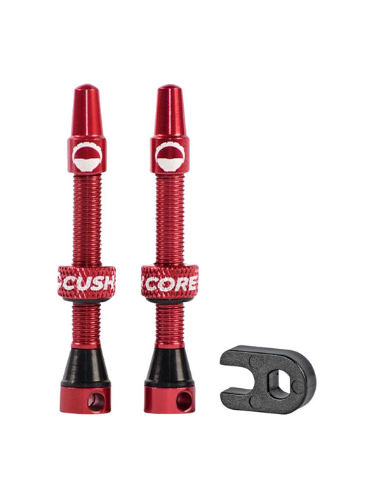 CushCore Tubeless Presta Valve Set - 44mm Red