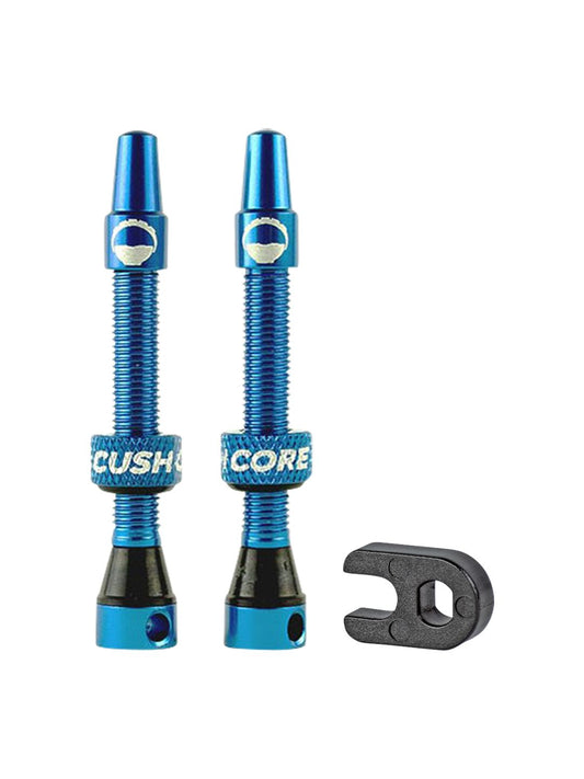 CushCore Tubeless Presta Valve Set - 44mm Blue