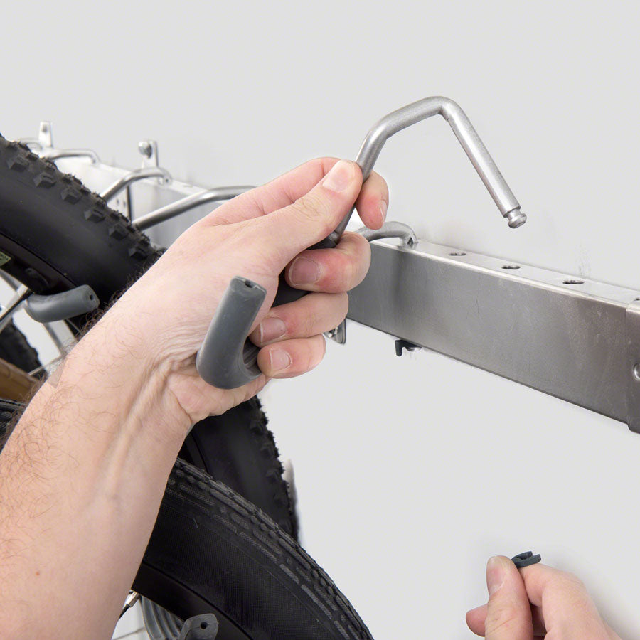 Delta Heavy Duty Track Rack Wall Mount Bike Rack - 6-Bike Silver