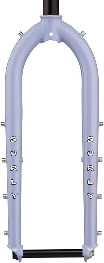 Surly Dinner Fork - 27.5" 15x110mm Thru-Axle 1-1/8" Straight Steerer 420mm Axle To Crown Steel Purple Dust Bunny
