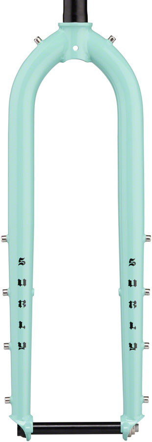 Surly Dinner Fork - 29" 15x110mm Thru-Axle 1-1/8" Straight Steerer 485mm Axle To Crown Steel Blue Oyster Coat