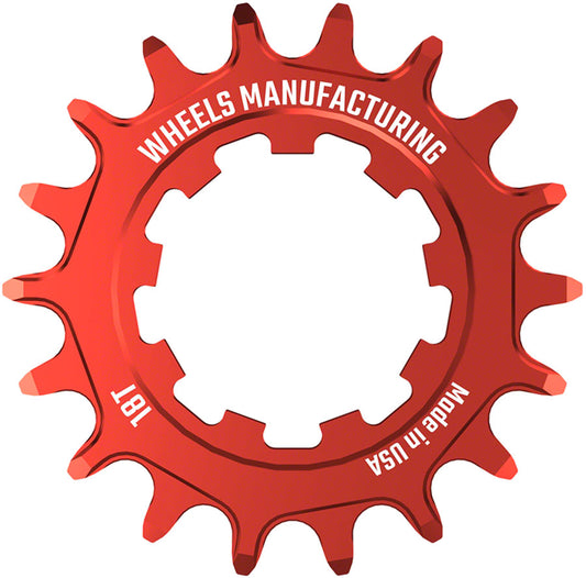 Wheels Manufacturing SOLO-SPEED Cog - 18t Fits SOLO-SPLINE SOLO-XD kits Red