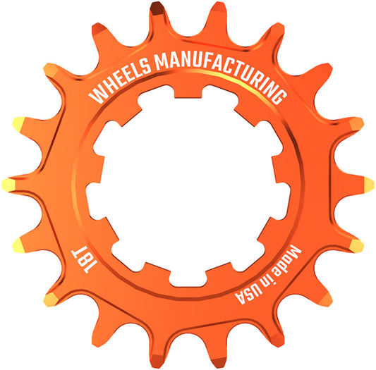 Wheels Manufacturing SOLO-SPEED Cog - 18t Fits SOLO-SPLINE SOLO-XD kits Orange