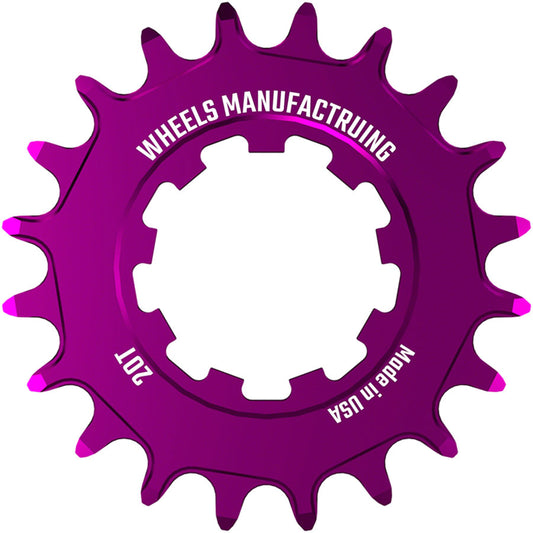 Wheels Manufacturing SOLO-SPEED Cog - 20t Fits SOLO-SPLINE SOLO-XD kits Purple