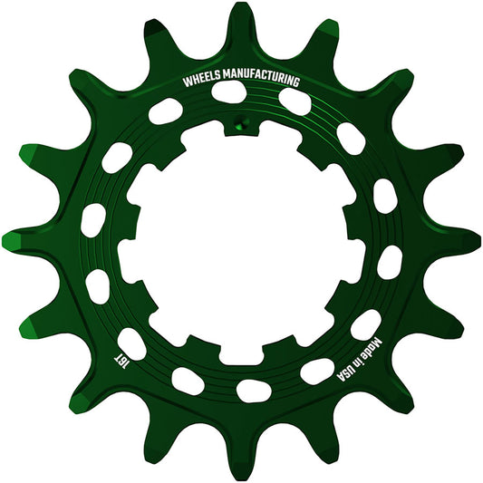 Wheels Manufacturing SOLO HG Cog - 16t Fits SOLO-HG Kits Green