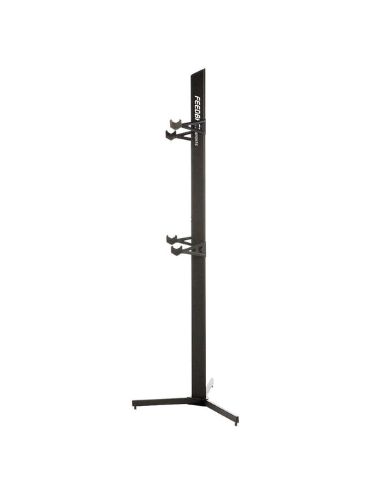 Feedback Sports Velo Cache Display Stand - 2-Bike Free-Standing Black