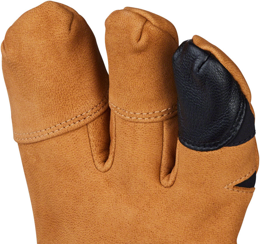 45NRTH 2024 Sturmfist 4 LTR Leather Gloves - Tan/Black Lobster Style Large