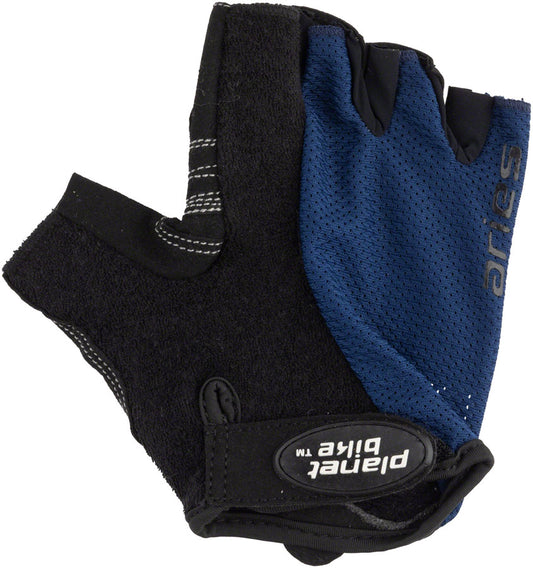 Planet Bike Aries Gloves - Black/Blue Short Finger Medium