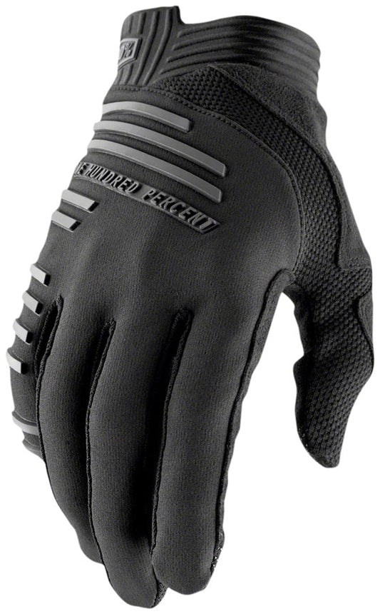 100% R-Core Gloves - Black Full Finger Men's X-Large