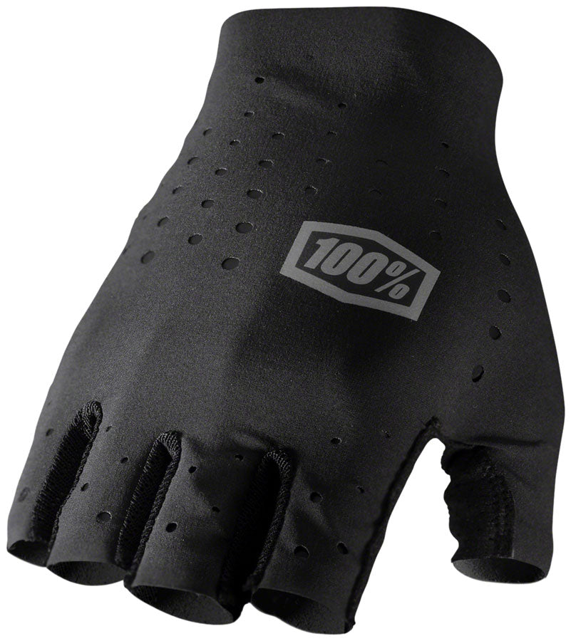 100% Sling Gloves - Black Short Finger Women's Small