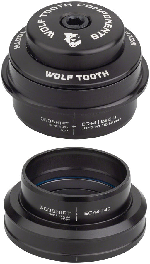 Wolf Tooth GeoShift Performance Angle Headset - 2 Deg Long EC44/EC44 Black