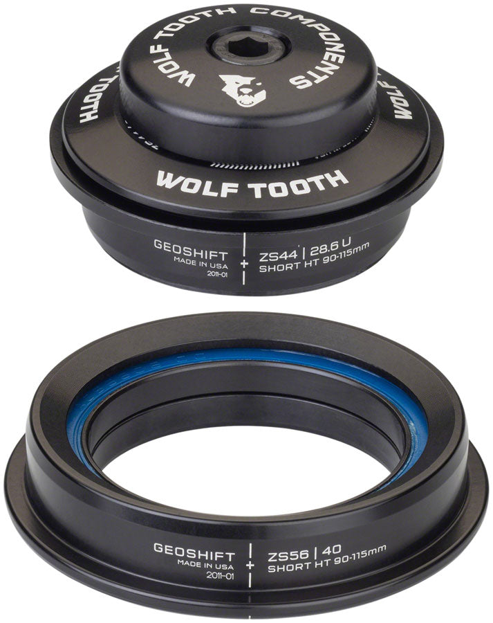 Wolf Tooth Components GeoShift Headset ZS44 Upper/ZS56 Lower (Perf) Short