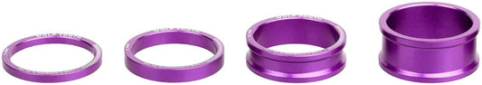 Wolf Tooth Precision Headset Stack Spacer Kit - 3mm 5mm 10mm 15mm Ultraviolet Purple