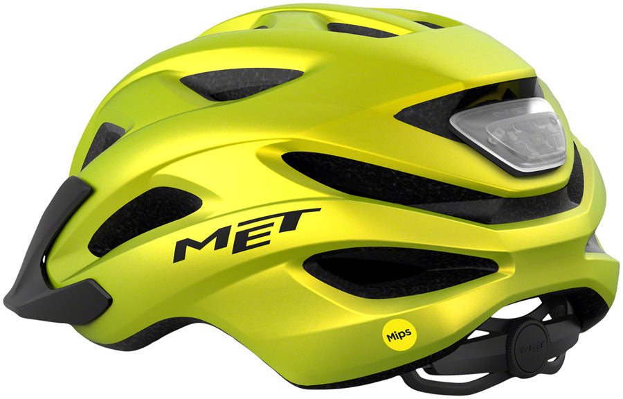 MET Crossover Mips Helmet - Lime Yellow Metallic Matte X-Large