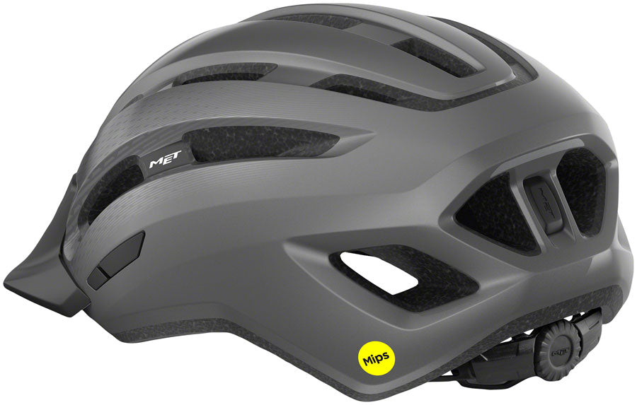 MET Downtown Mips Helmet - Gray Glossy Medium