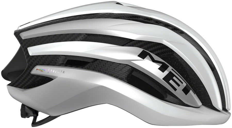 MET Trenta 3K Carbon MIPS Helmet - White/Silver Metallic Matte Medium