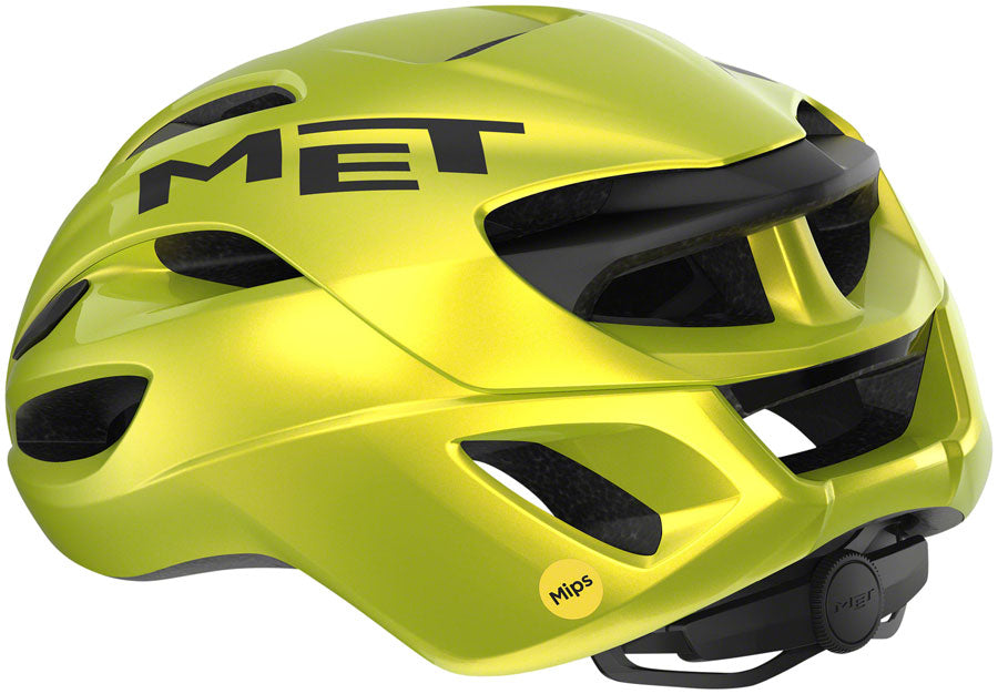 MET Rivale MIPS Helmet - Lime Yellow Metallic Glossy Large