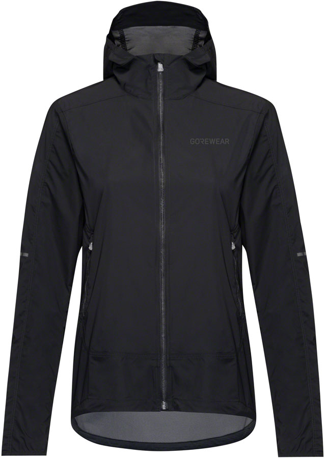 Gorewear Fernflow Hooded Windbreaker - Black Women's Large