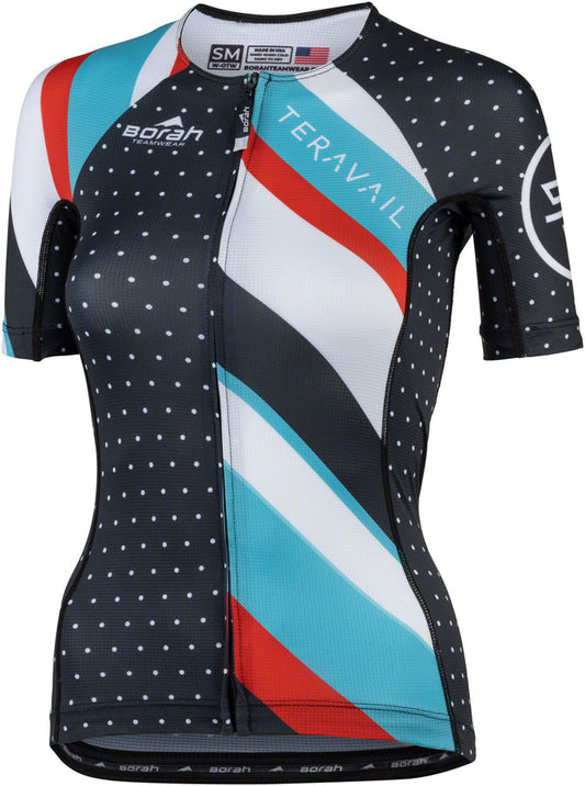 Teravail Waypoint Women's Jersey - Black White Blue Red Large
