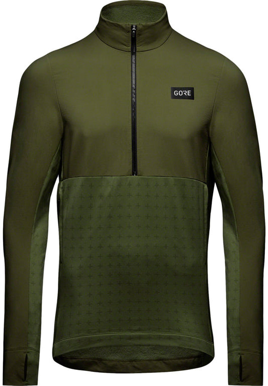 Gorewear Trail KPR Hybrid 1/2-Zip Jersey - Utility Green Men's Large