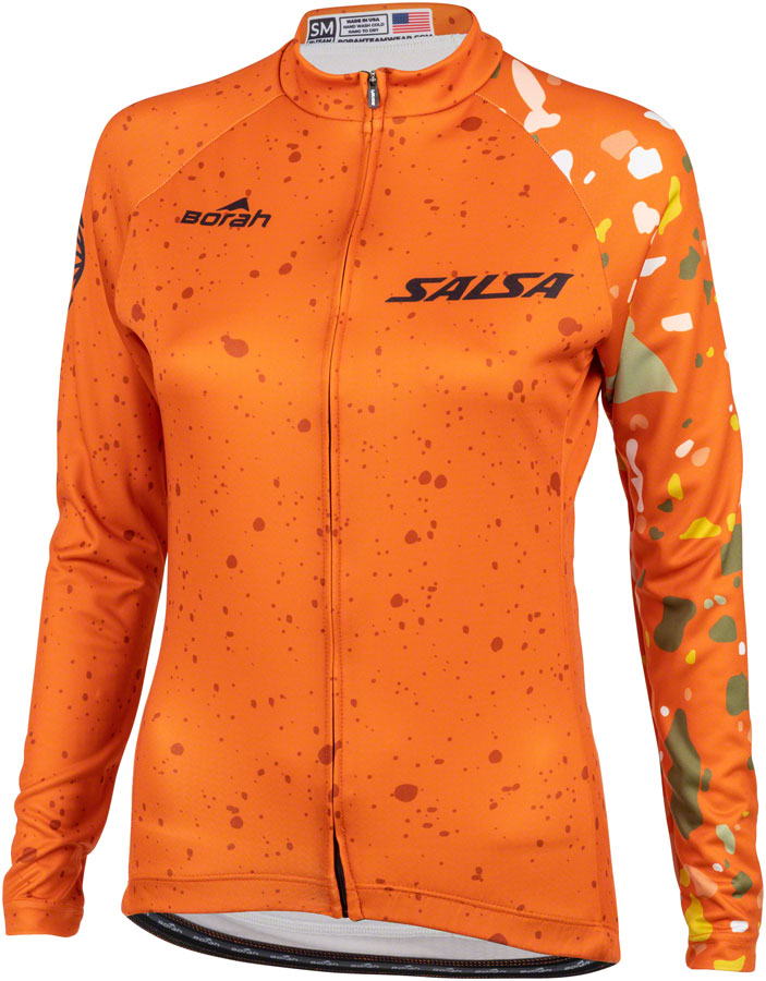 Salsa Women's Terrazzo Long Sleeve Jersey - 2X-Large Orange